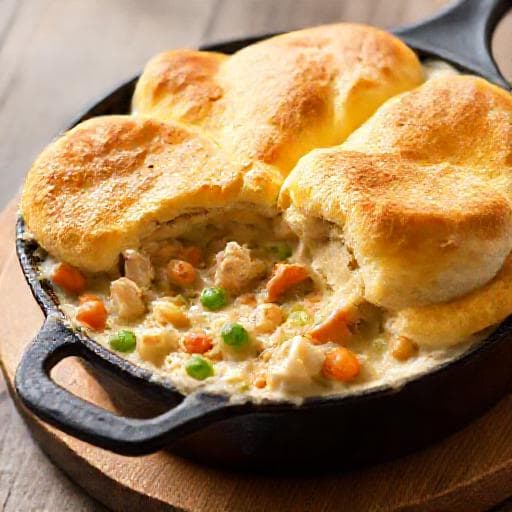 Αμερικάνικη Κοτόπιτα με Μπισκότα (Biscuit Topping)