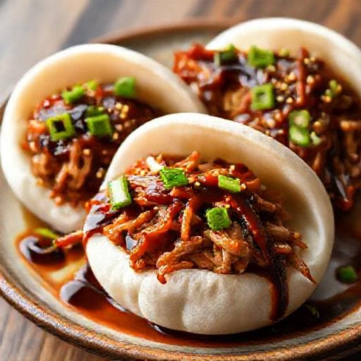 Bao με Χοιρινό και Πικάντικη Σάλτσα Hoisin
