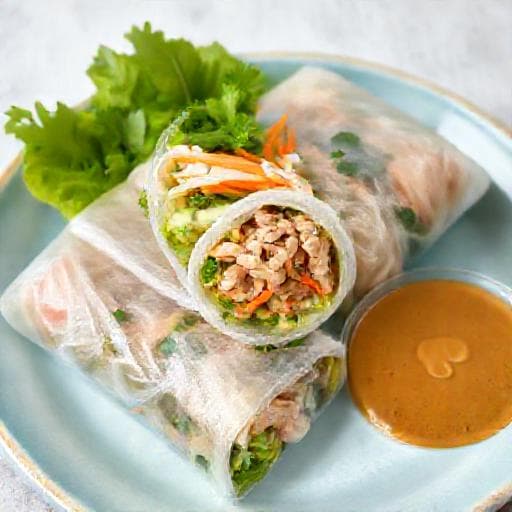 Γρήγορα Βιετναμέζικα Summer Rolls με Κοτόπουλο