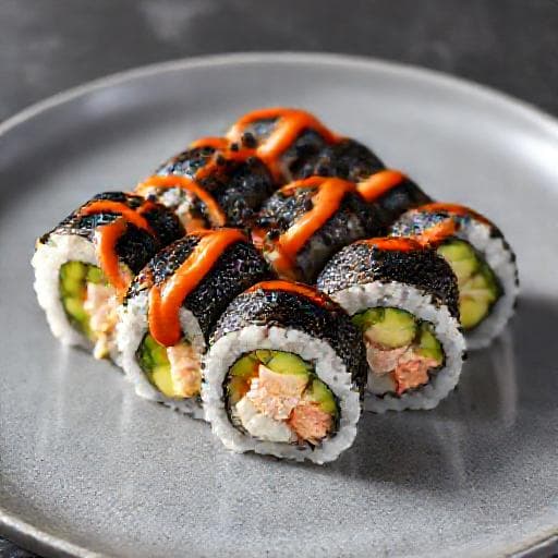 California Roll με Καβούρι και Σος Sriracha