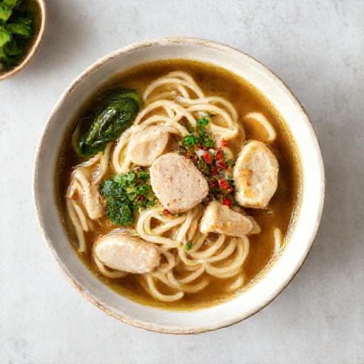 Γρήγορη Σούπα Udon με Κοτόπουλο