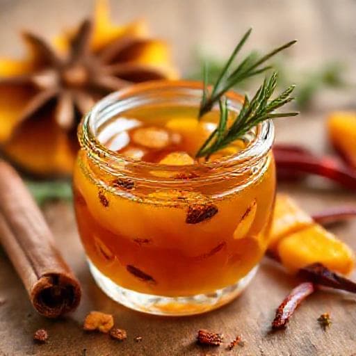 Miel Picante con Frutas y Especias