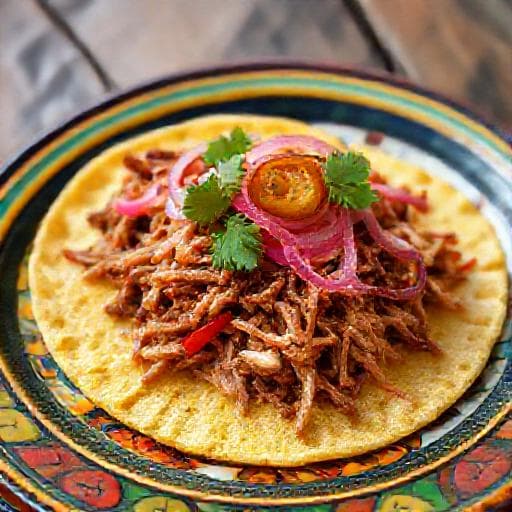 Huaraches de Cochinita Pibil