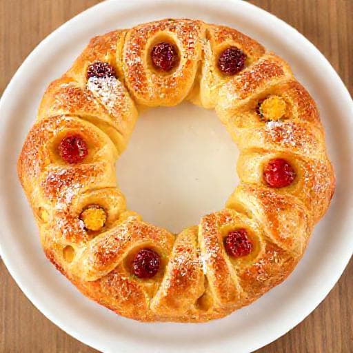Rosca de Reyes Rápida con Masa de Hojaldre