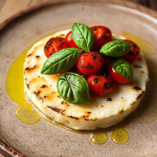 Provoleta con Tomates Cherry y Albahaca
