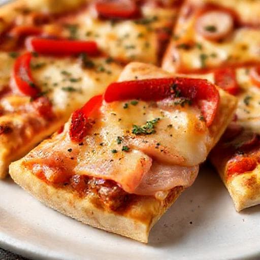 Fugazzeta Rellena con Jamón y Pimientos