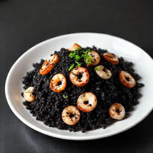 Arroz Negro Rápido con Calamares