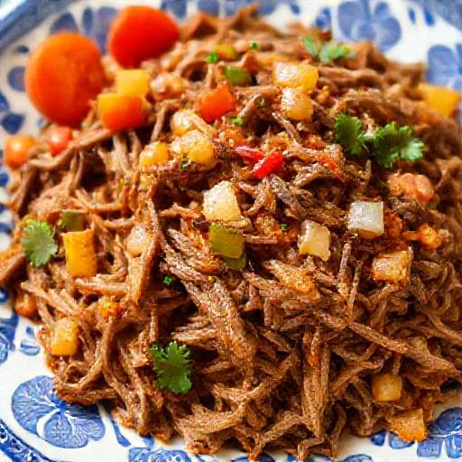 Carne Desmechada Estilo "Ropa Vieja"