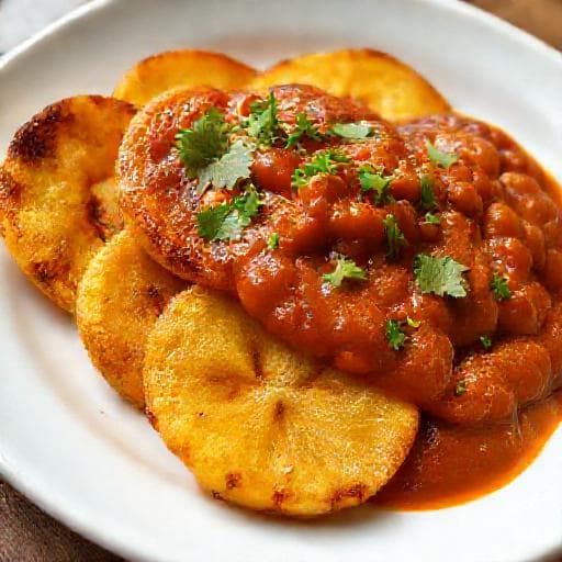 Patacones Rápidos con Hogao Simplificado