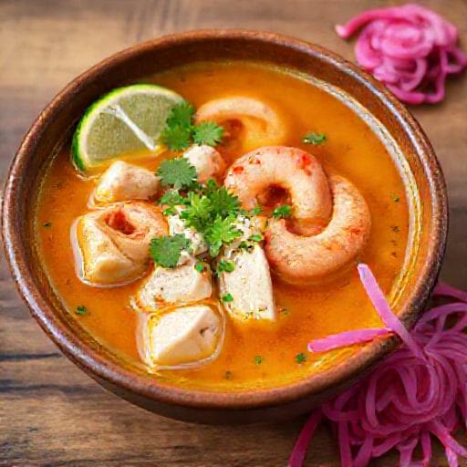 Encebollado Costeño con Camarones