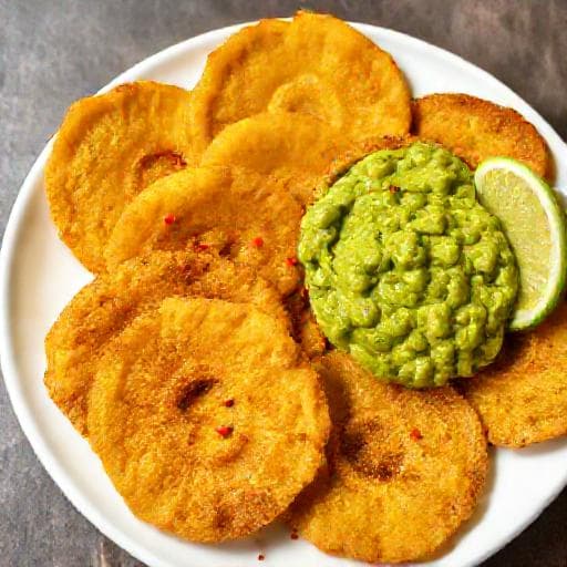 Patacones Rápidos con Guacamole