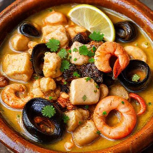 Rondón Costeño con Mariscos Mixtos