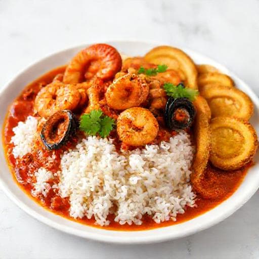 Bandera Dominicana con Mariscos