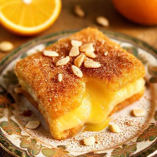 Leche Frita con Toque de Cítricos y Almendras
