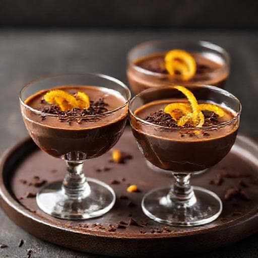 Natillas de Chocolate y Naranja