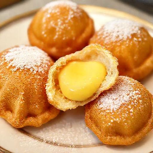 Buñuelos de Viento con Crema Pastelera