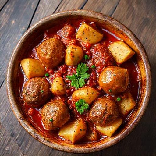 صينية بطاطا بالكفتة التقليدية