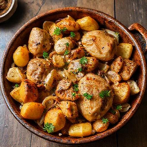 صينية دجاج بالبطاطا التقليدية