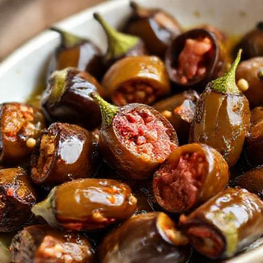 مكدوس الباذنجان التقليدي