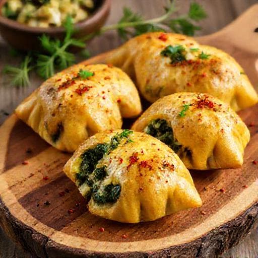 كبة البطاطا بالسبانخ والجبنة