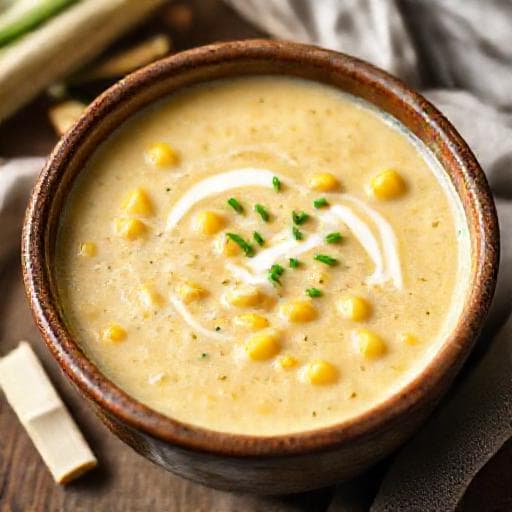 شوربة الذرة الكريمية التقليدية