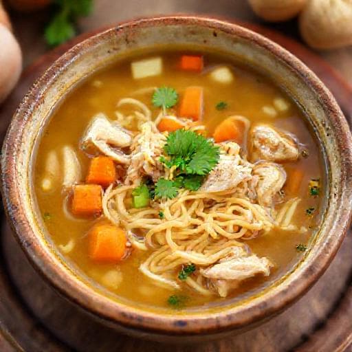 شوربة الدجاج بالشعيرية التقليدية