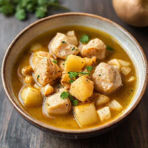 مرق الشلغم السريع بالدجاج