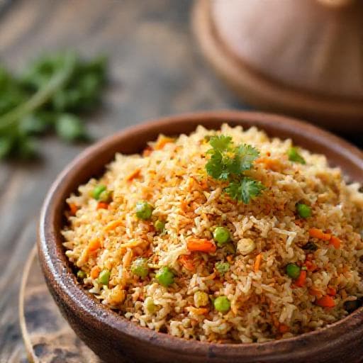تمن جزر بالخضروات والبهارات الحارة