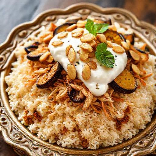 من السما بالدجاج والباذنجان
