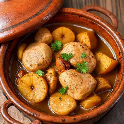 طاجين السفرجل السريع بالدجاج