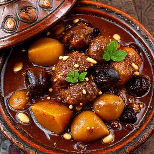 طاجين السفرجل باللوز والبرقوق