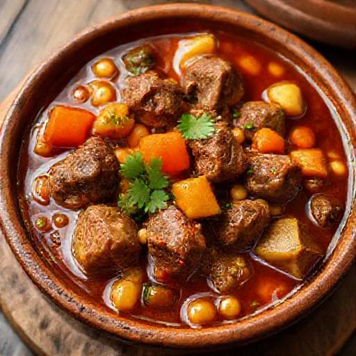 بركوكس جزائري تقليدي بالخضار واللحم