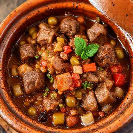 حميس جزائري باللحم المقطع والزيتون