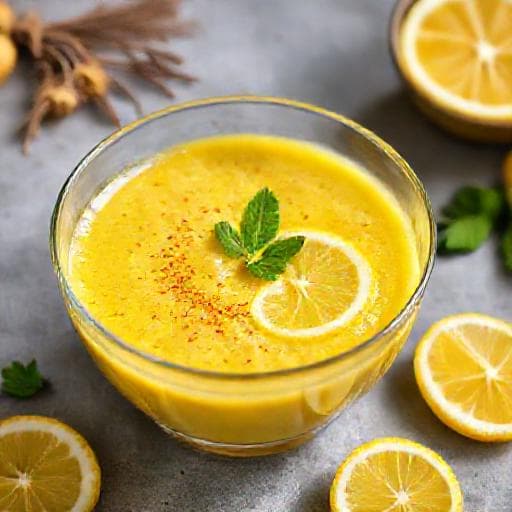مديدة الحلبة بالزنجبيل والليمون