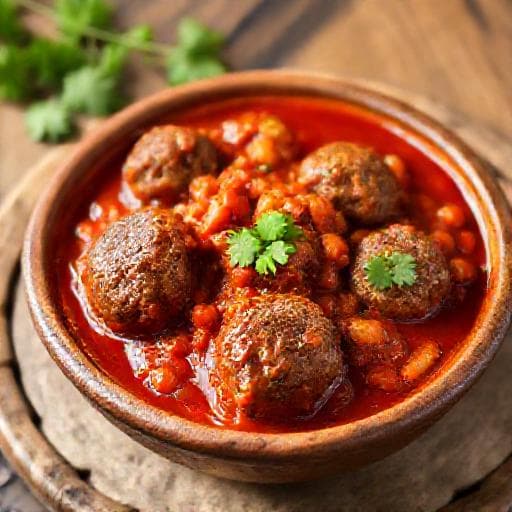 تيشطار موريتاني بصلصة الطماطم والخضروات