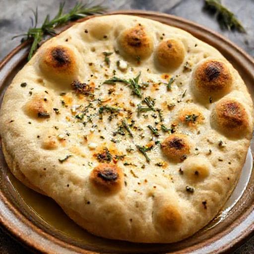 نان بالثوم والأعشاب مع لمسة شرق أوسطية