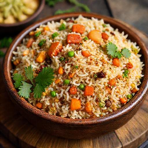 رز حساوي بالخضار والبهارات الشرقية