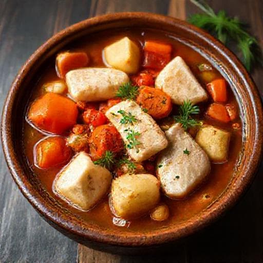 صالونة خضار بالسمك (طريقة بحرية)