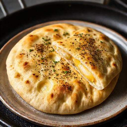 خبز خمير بالجبن والزعتر