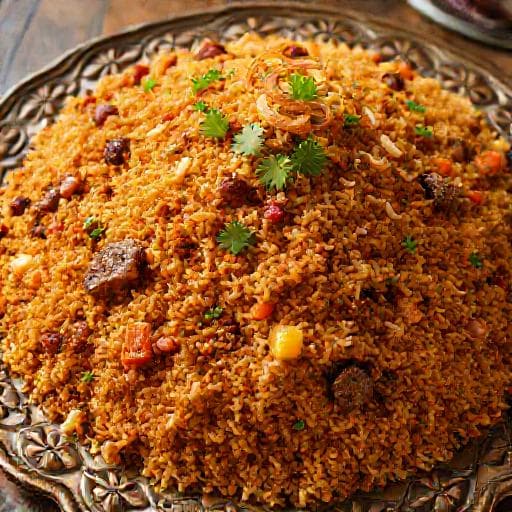 رز بخاري باللحم التقليدي
