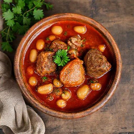 يخنة الفاصوليا التقليدية باللحم