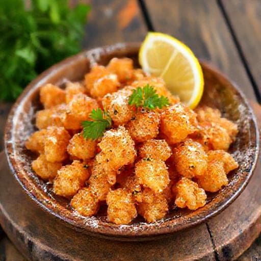 Traditional Bulgarian Fried Popcheta (Fish Roe)