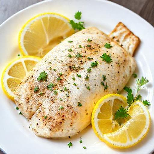 Quick Baked Catfish with Lemon and Herbs