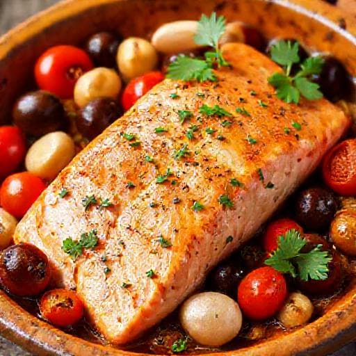 Mediterranean Baked Salmon (Сьомга на фурна по средиземноморски)