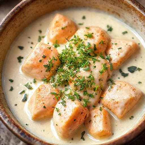 Quick Salmon in Creamy Dill Sauce