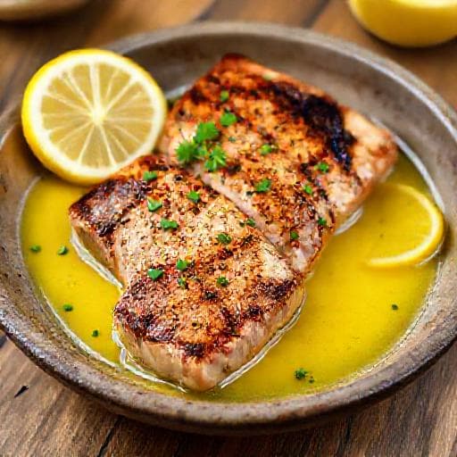 Quick Pan-Seared Tuna with Lemon-Herb Butter