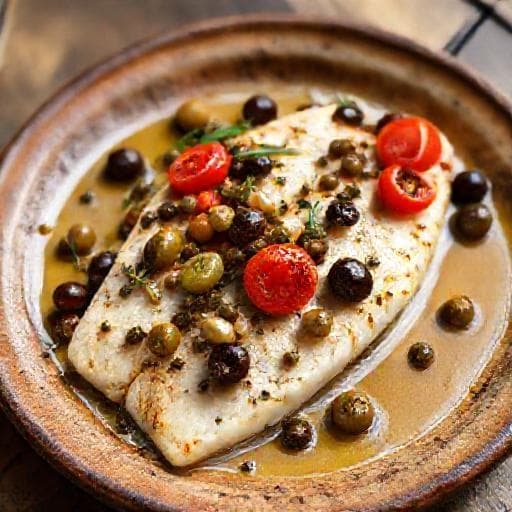 Mediterranean Pan-Seared Sole with Capers and Olives
