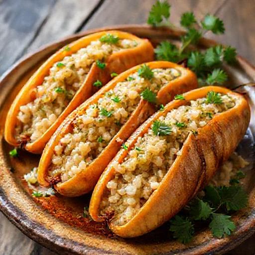Traditional Bulgarian Stuffed Calamari (Пълнени Калмари)