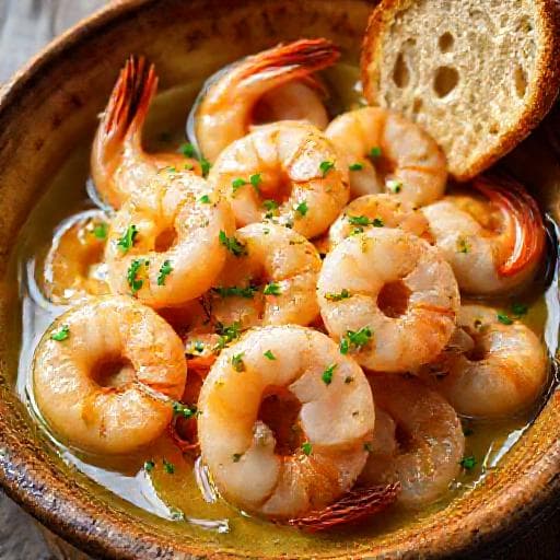 Classic Shrimp with White Wine Sauce (Скариди с бяло вино)