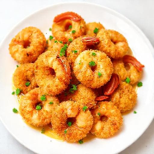 Quick Garlic Butter Breaded Shrimp
